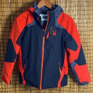 Boys Spyder Ski Jacket Black, Red  and Gray